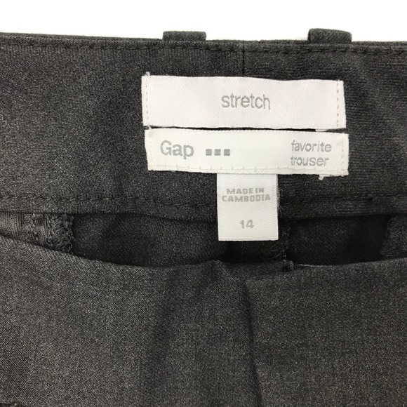 GAP Charcoal Gray Stretch Favorite Trousers 14 - Picture 4 of 6